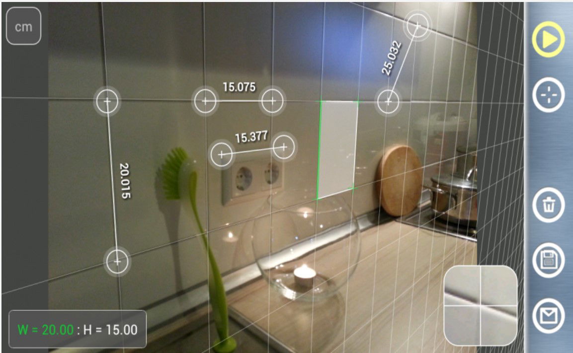 Measure all corner and floor in single click by using measurement mobile app.