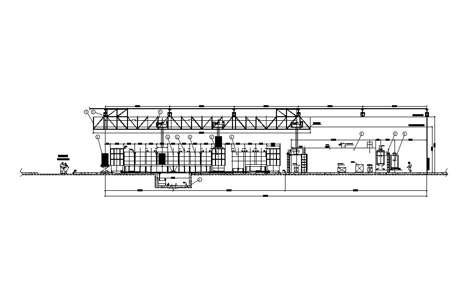 Meat process plant detail is given in this Autocad drawing file. Download now.