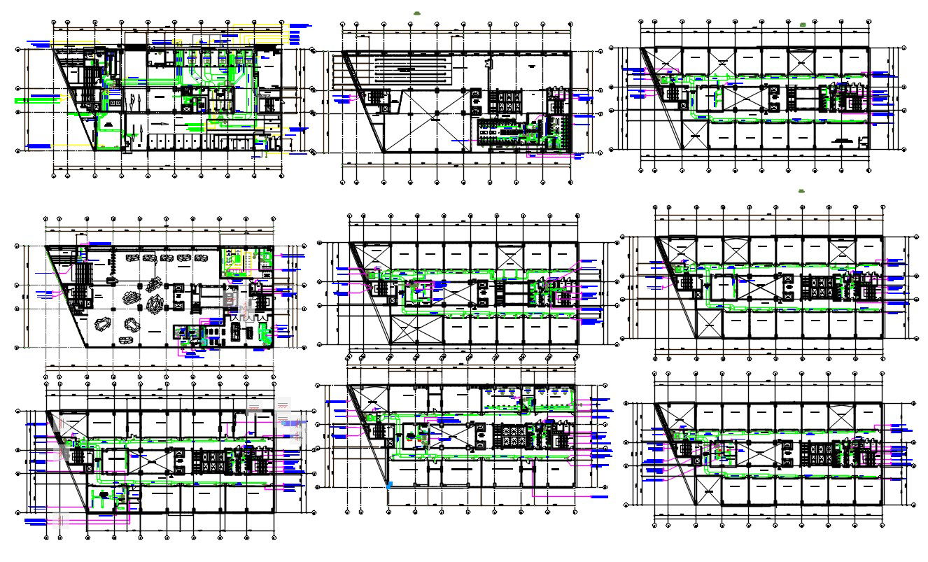 Mechanical factory 1st Floor plan to 8th floor plan