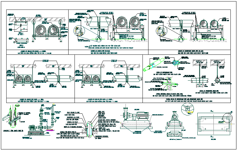 Mechanical parts and machine, shaft detail view dwg file