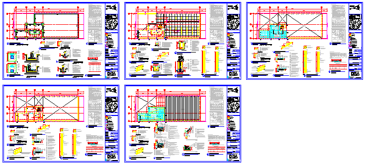 Mechanical workshop structural design drawing