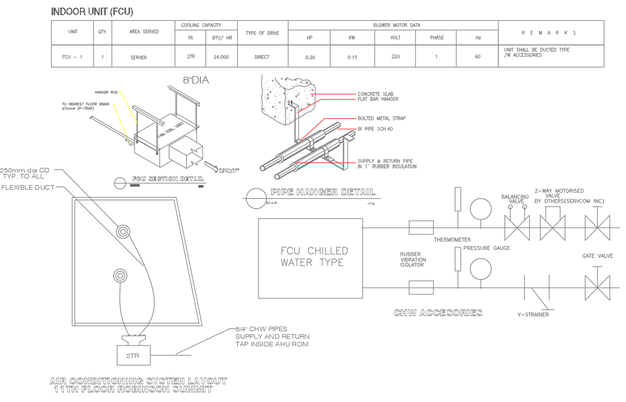 Mechanical Plan in Office Fit-Out Renovation on the 11th Floor Drawing In AutoCAD File