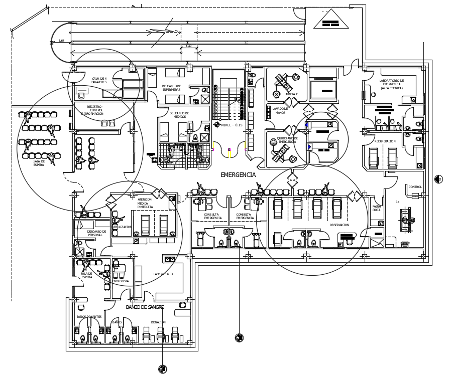 Medial Hospital Layout Plan AutoCAD Drawing Download DWG File