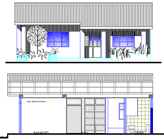 Medical Center Design and Elevation Plan and Structure Details dwg file