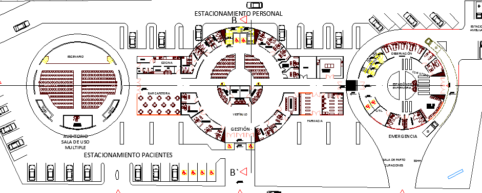 Medical College Design and Structure Details dwg file