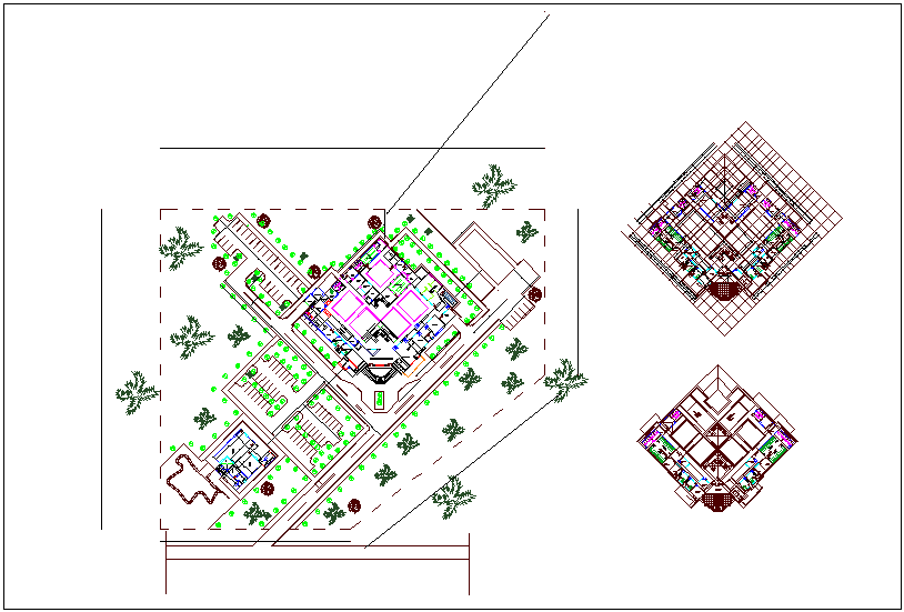 Medical center Floor plan of medical center dwg file