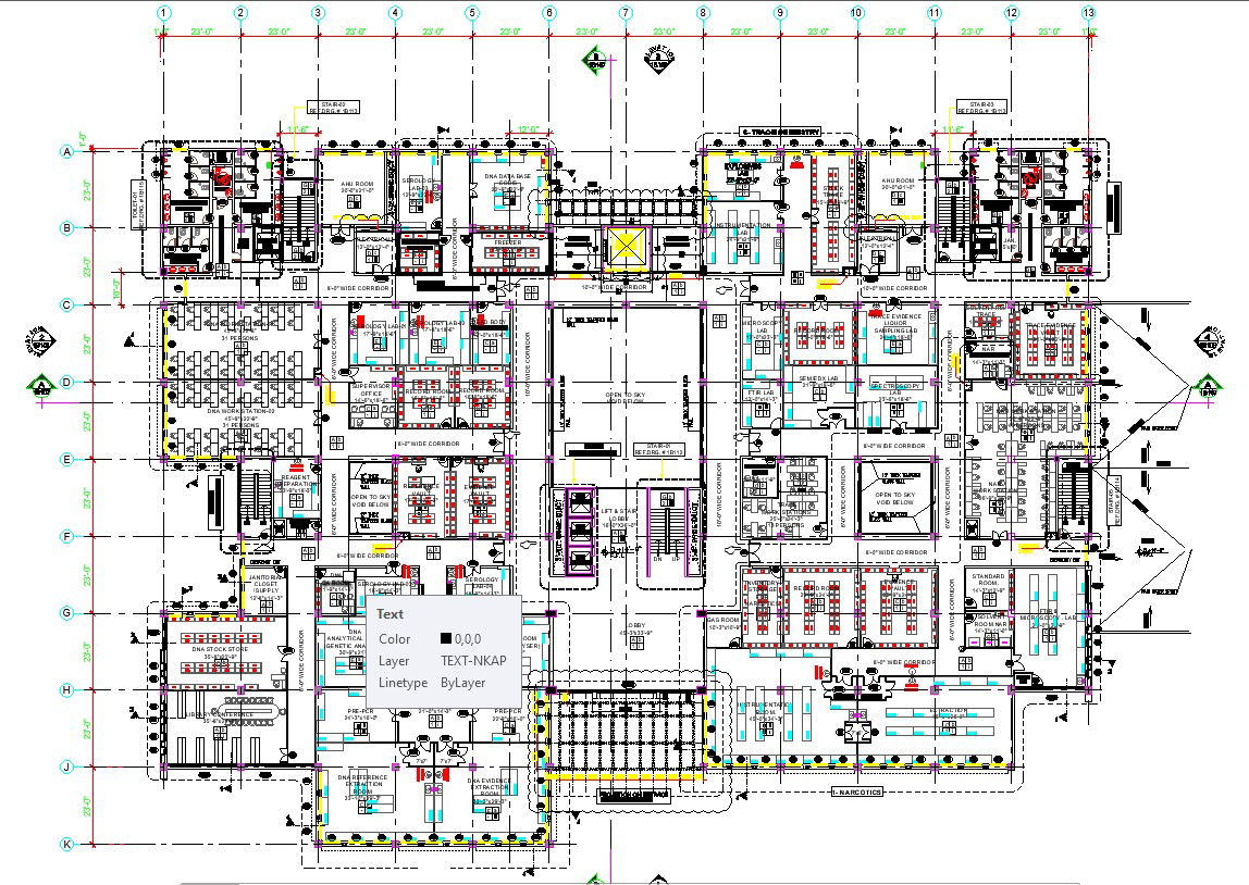 Medical Laboratory First Floor Plan Layout Cad Drawing