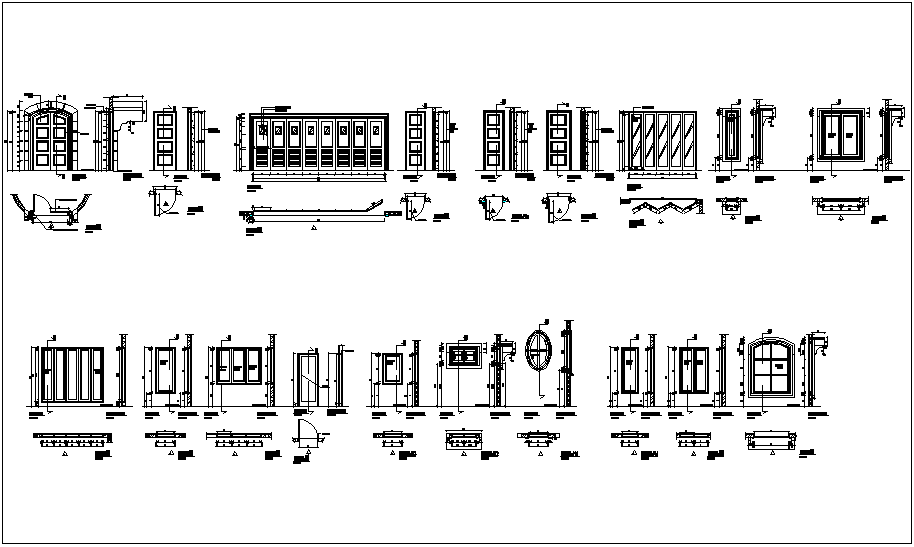Mediterranean style door and window design view