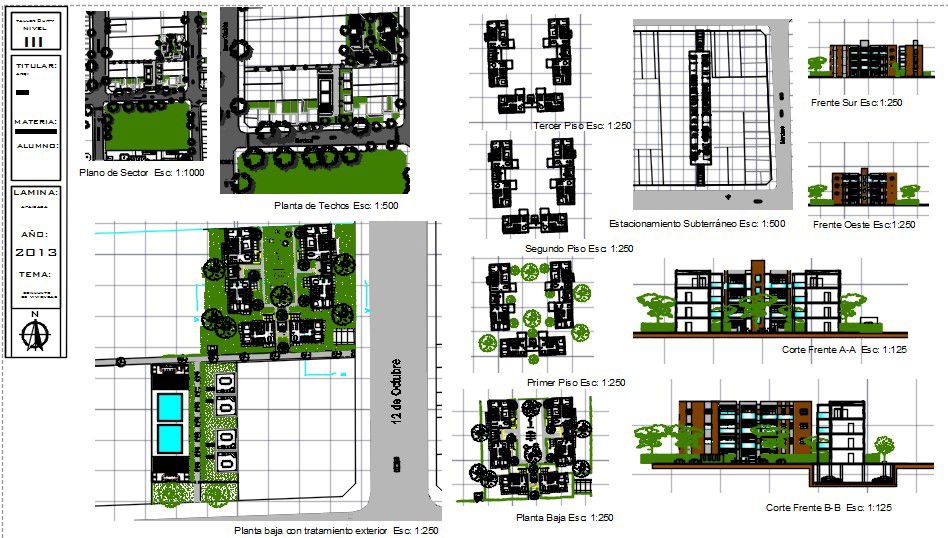 Medium density housing complex 3 floors