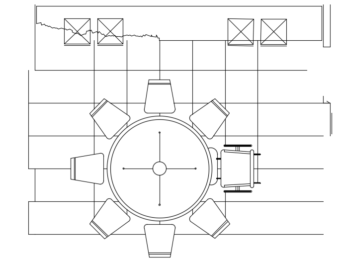 2D AutoCAD Plan of Meeting Room Table for Architects