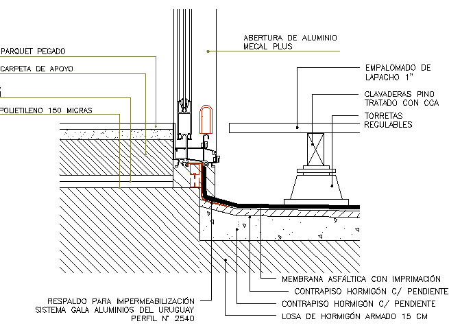 Membrane window installation details dwg file