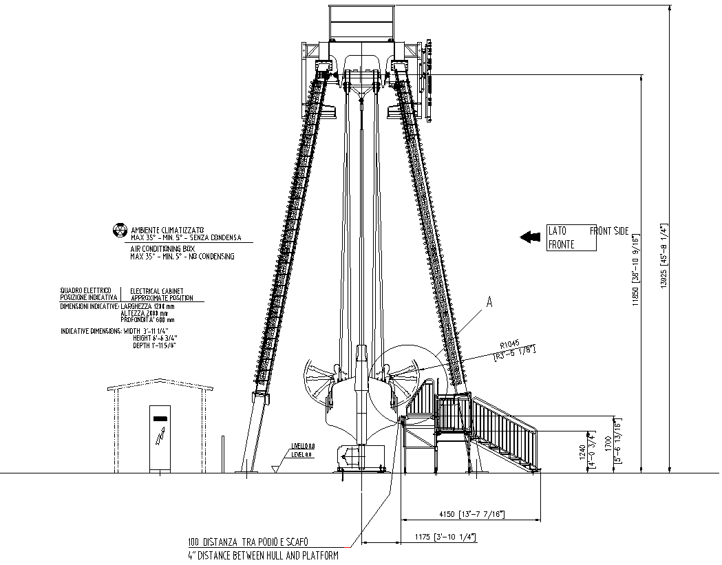 AutoCAD Machinery Merry-Go-Round Tripod Base Detail