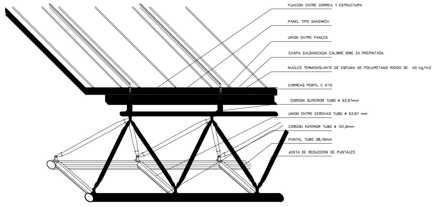 Metal Deck Roof CAD Drawing