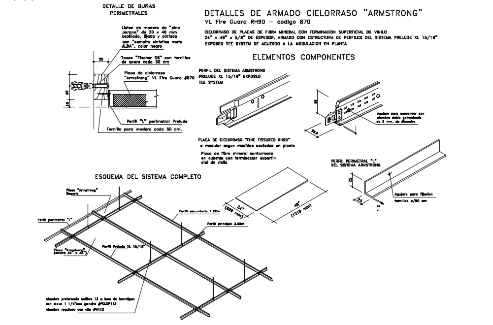 Metal arm ceiling detail of steel structure view with isometric view dwg file