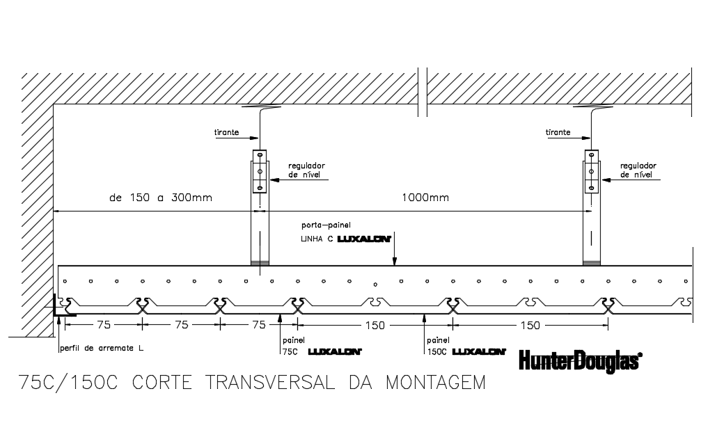 Metal ceiling assembly with view of structure view dwg file