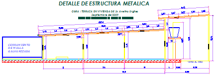 Metal cover design drawing for roof top terrace and water tank