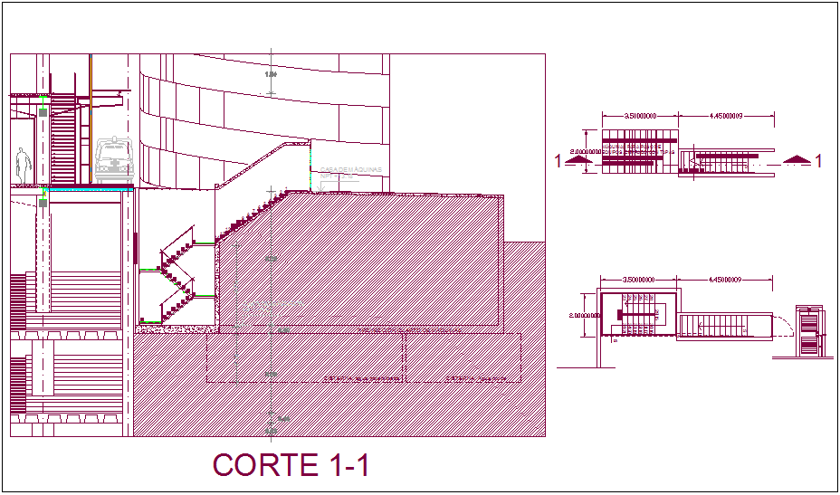 Metal door design with staircase view