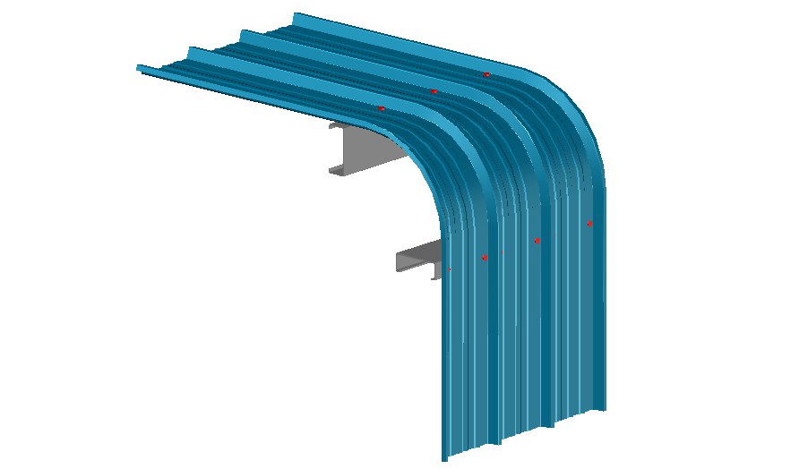 Metal panel 3d structure cad drawing details dwg file