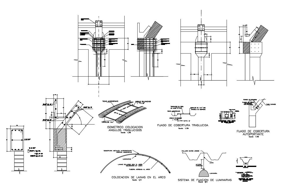 Metal structure specifications cad drawing details dwg file