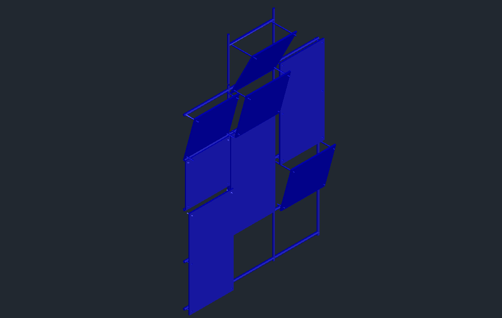Metallic Ceiling Structure In AutoCAD File
