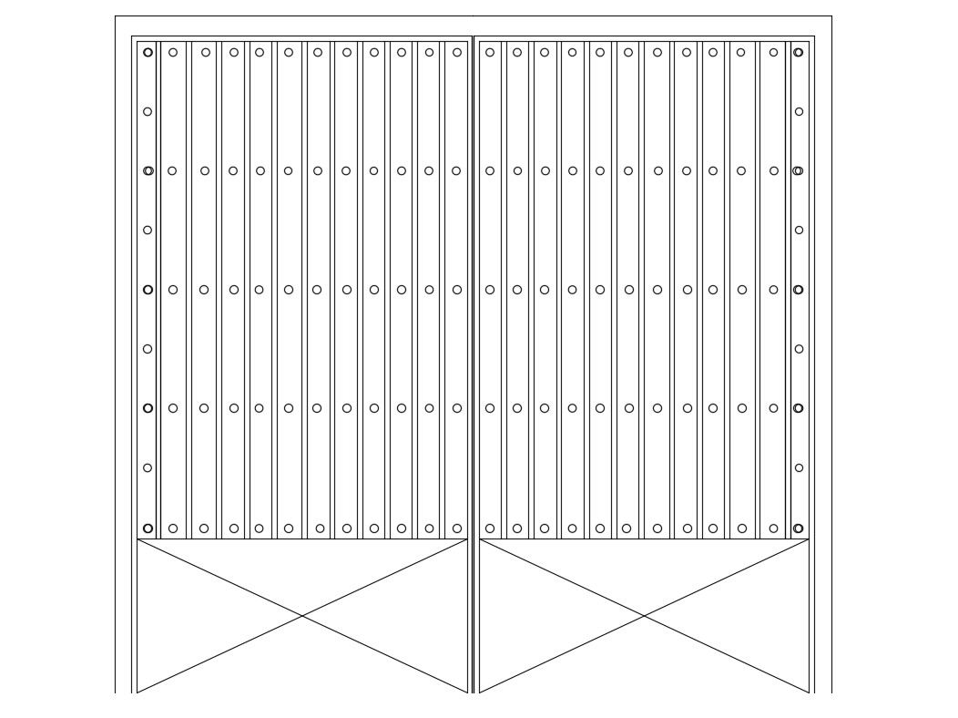 Metallic gate elevation cad drawing details dwg file