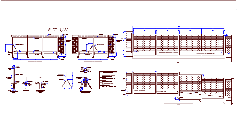 Metallic mesh fence view with construction of wall