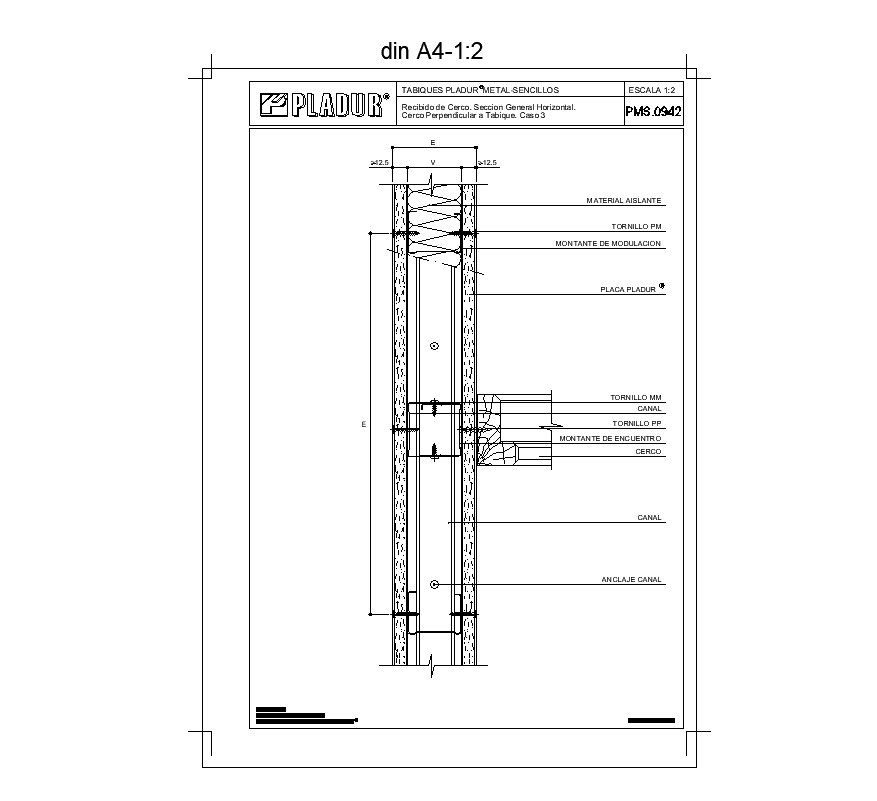 Metallic structure detail elevation 2d view layout file