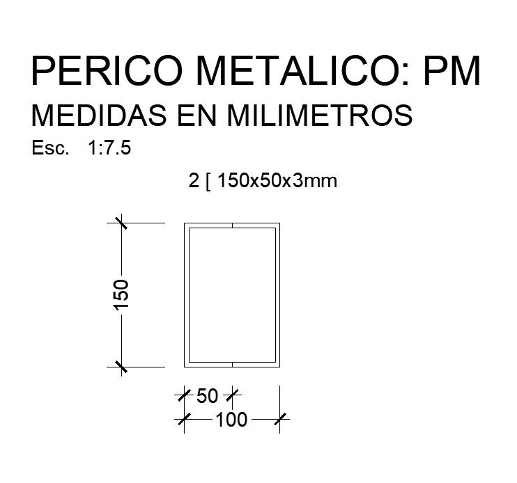 Metallic beam design in detail AutoCAD 2D drawing, CAD file, dwg file