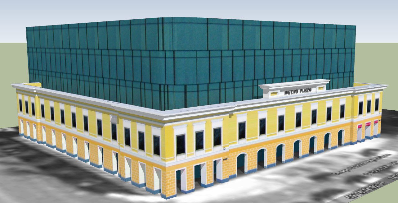 Commercial Center Floor and Elevation Design in AutoCAD DWG File