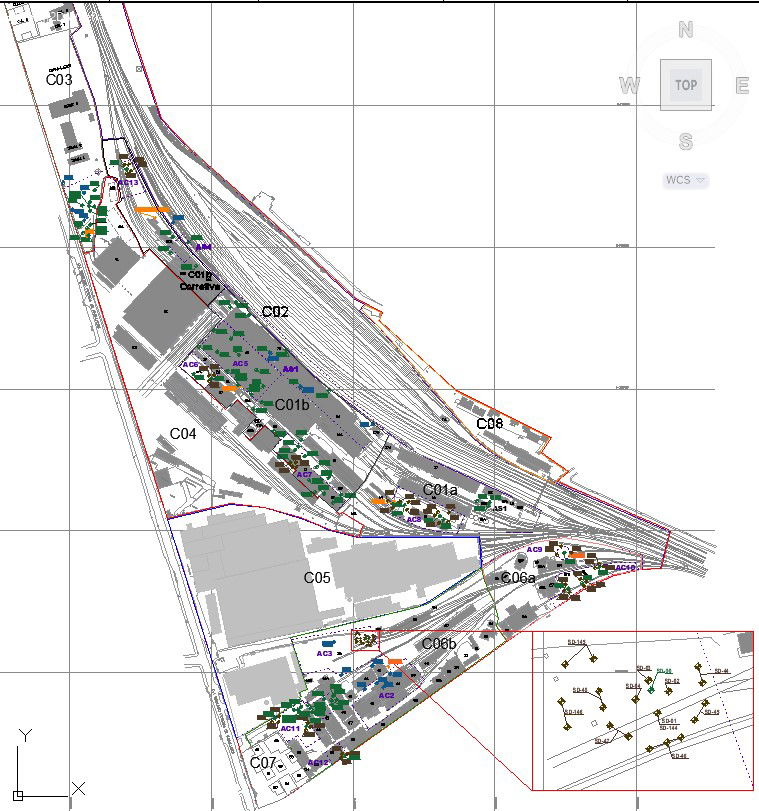 Metropolitan train track map is given in this AutoCAD file