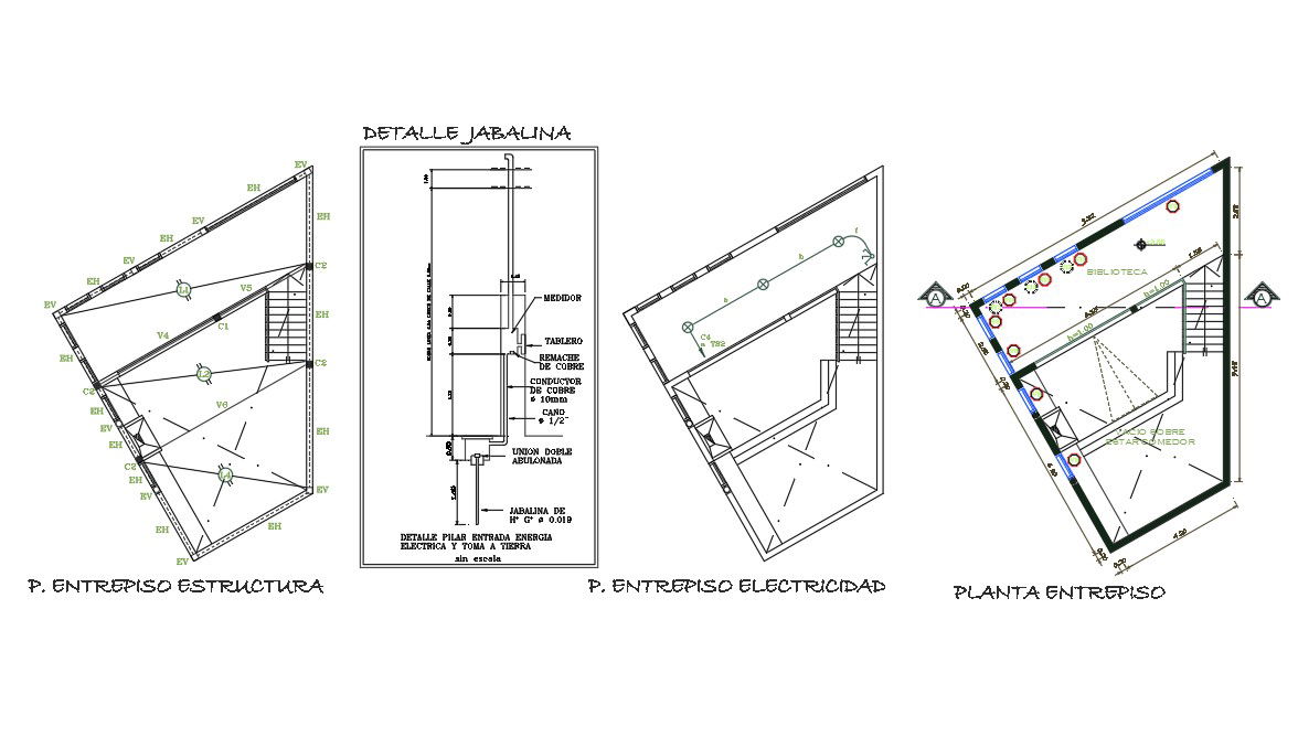 Mezzanine Plan And Electrical Design DWG File