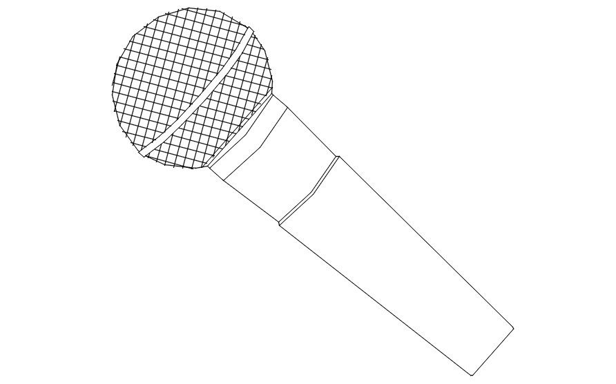 Microphone CAD Design Detailed Layout plan in AutoCAD DWG File
