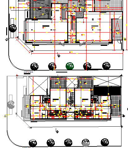Mini shopping center floor plan layout dwg file