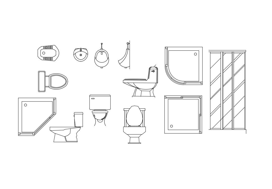Miscellaneous dynamic bathroom blocks cad drawing details dwg file