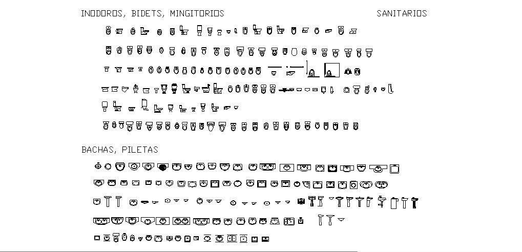 Miscellaneous toilet sheet and sink blocks cad drawing details dwg file