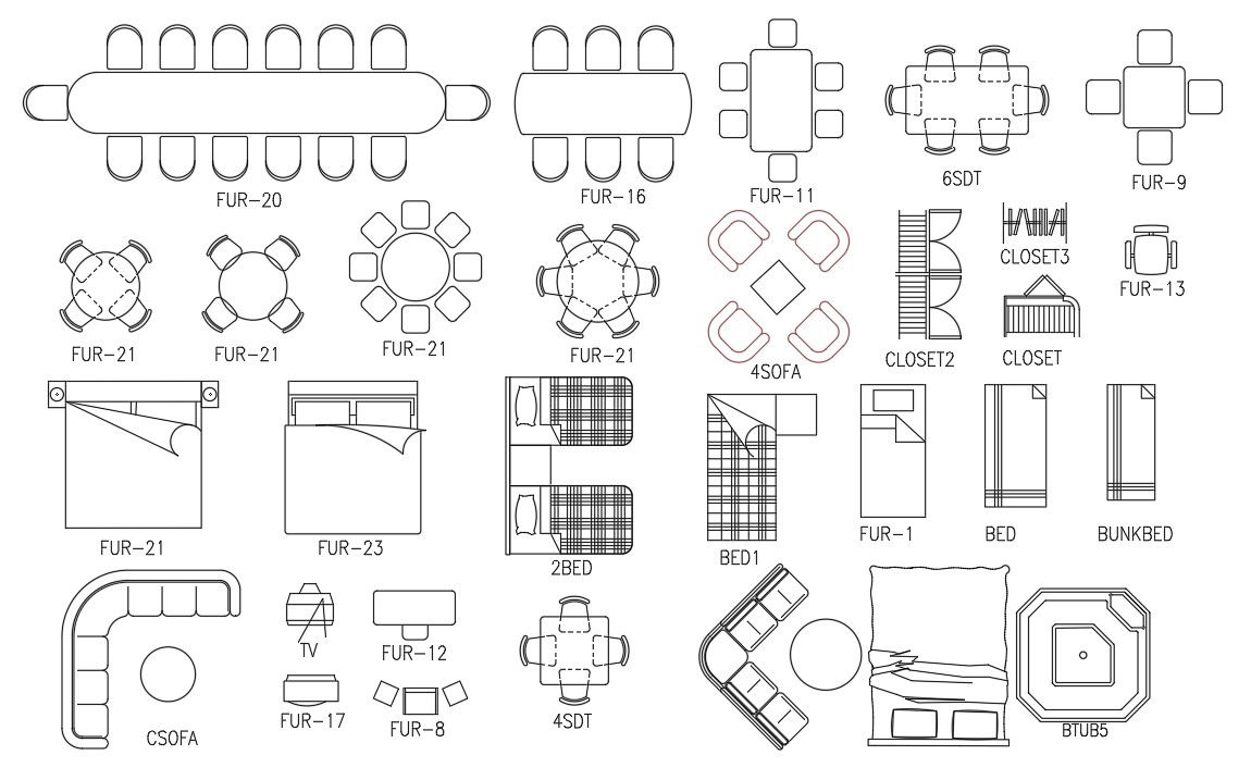 Miscellaneous AutoCAD Blocks Download In Free