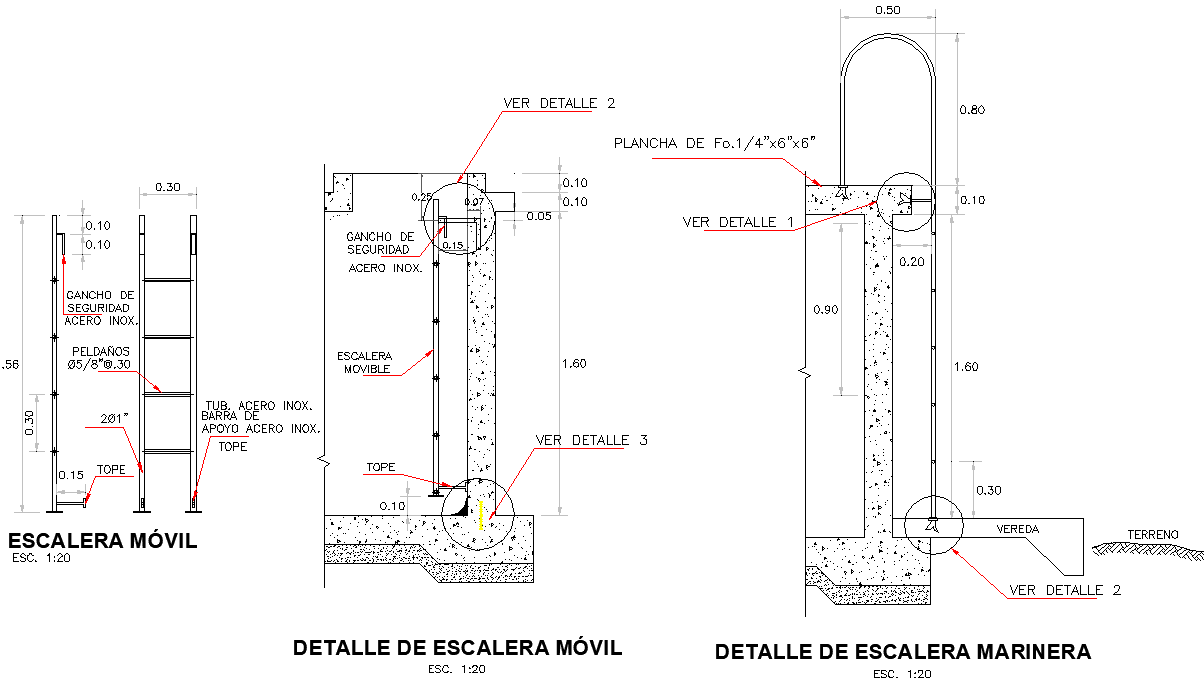 Mobail stair detail dwg file