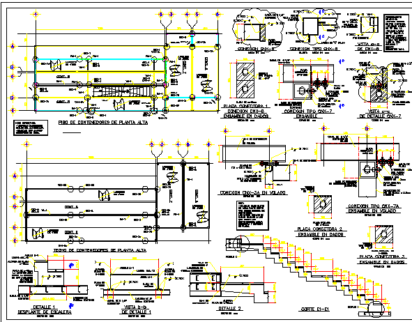 Mobile office constructive and auto-cad details dwg file