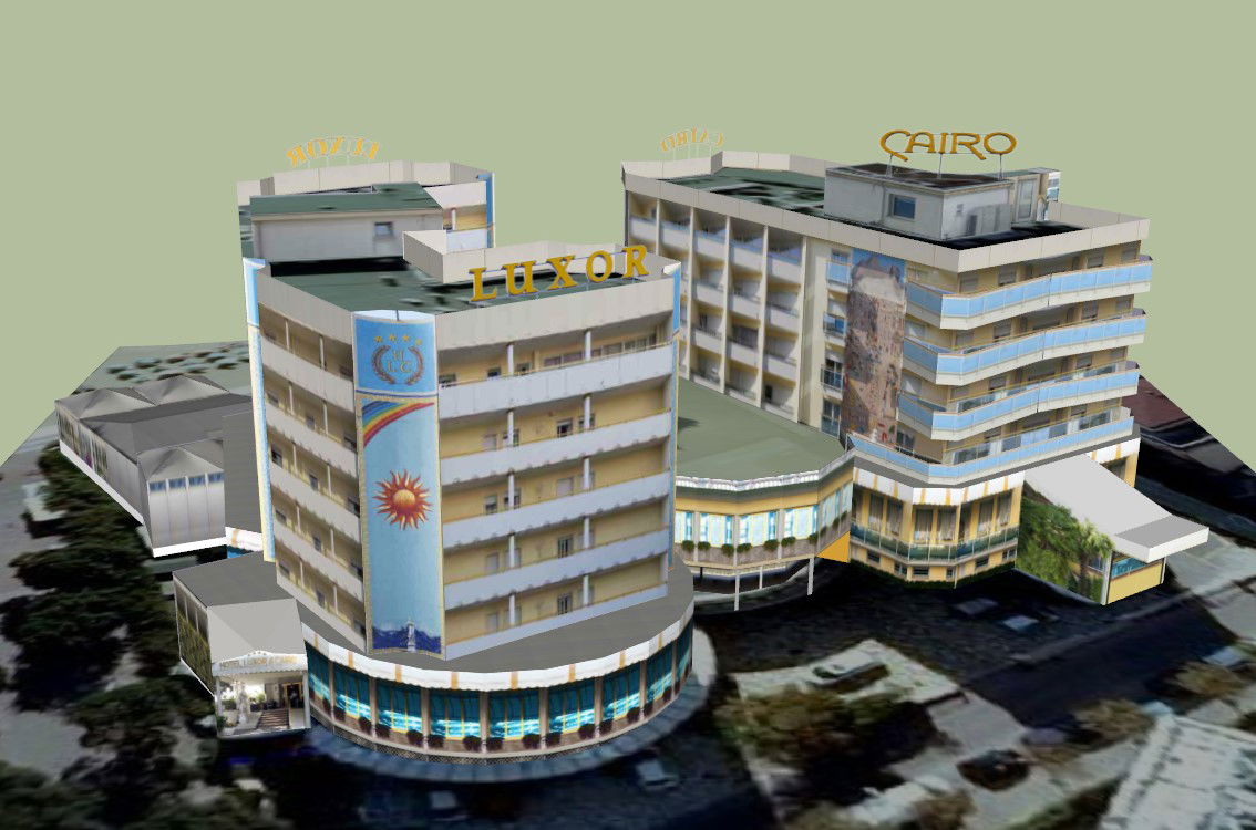 Contemporary 3D Hotel Front Elevation AutoCAD DWG Drawing File