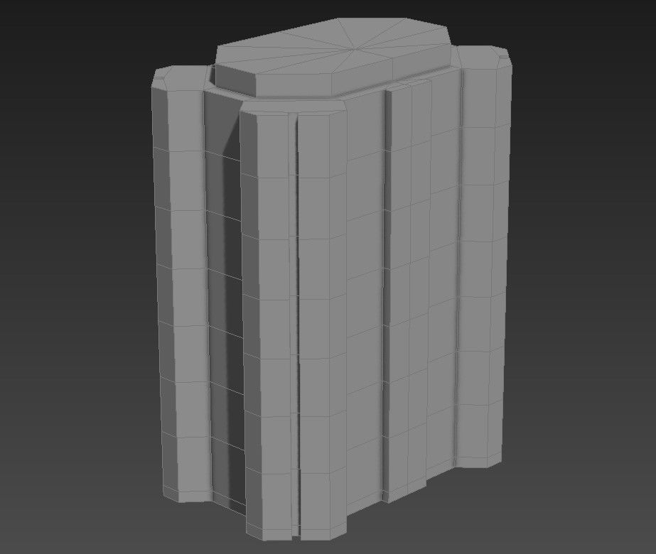 Modern Block Elevation 3D Max File for Commercial Model plan files