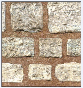 Modern Block stone masonry design drawing