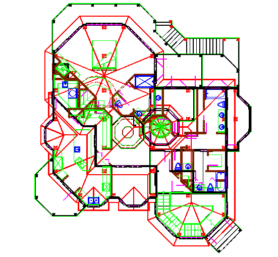 Modern Bungalow Floor Lay-out architectural design