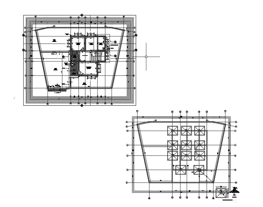 Modern Bungalow House Plans With Foundation Design AutoCAD File