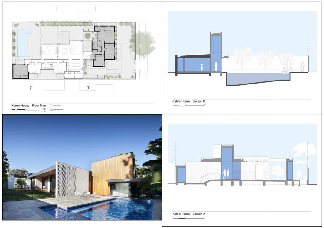 Modern Bungalows DWG with Elevation, Layout and Section Plans