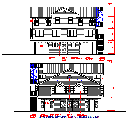Modern Bungalows Elevation With dimension