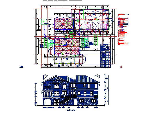 Modern Bungalows Plan Lay-out & elevation detail DWG File