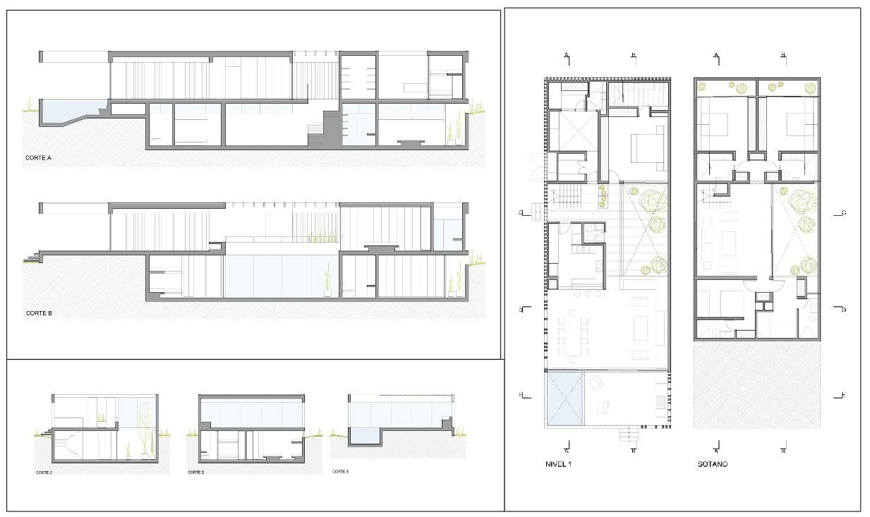 Commercial House DWG with Modern Floor plan and Elevation Design File