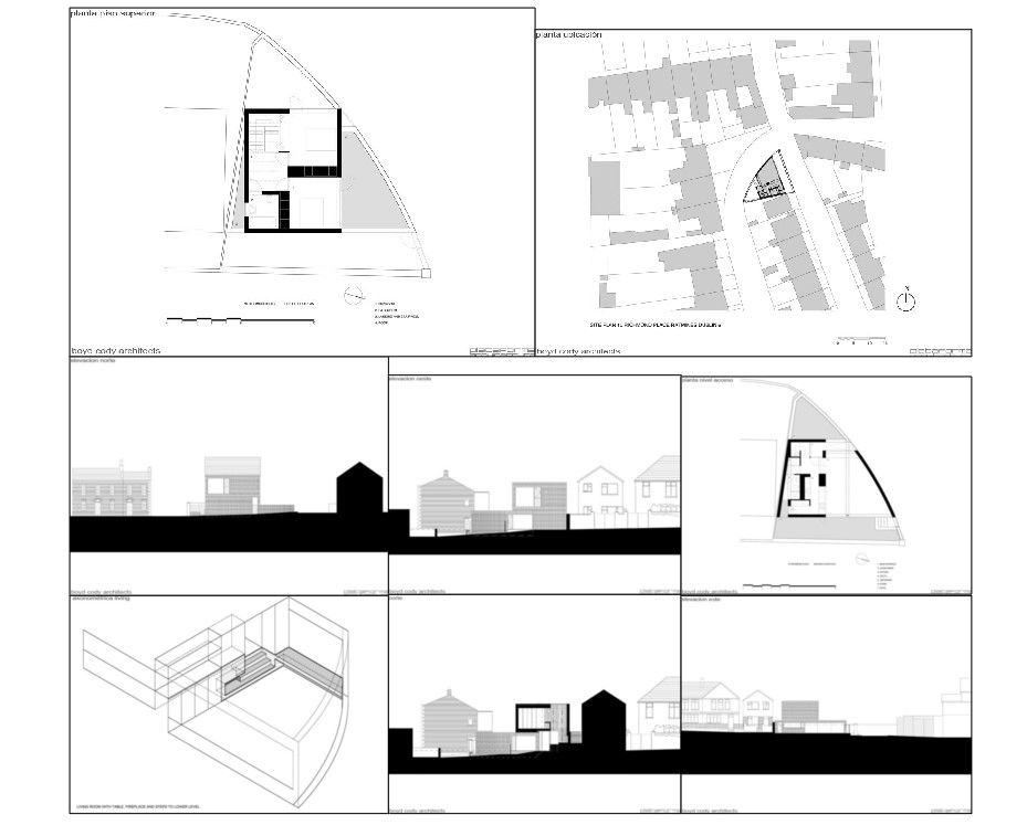 Modern Duplex House Plan DWG with Elevation, Section, Furniture Layout