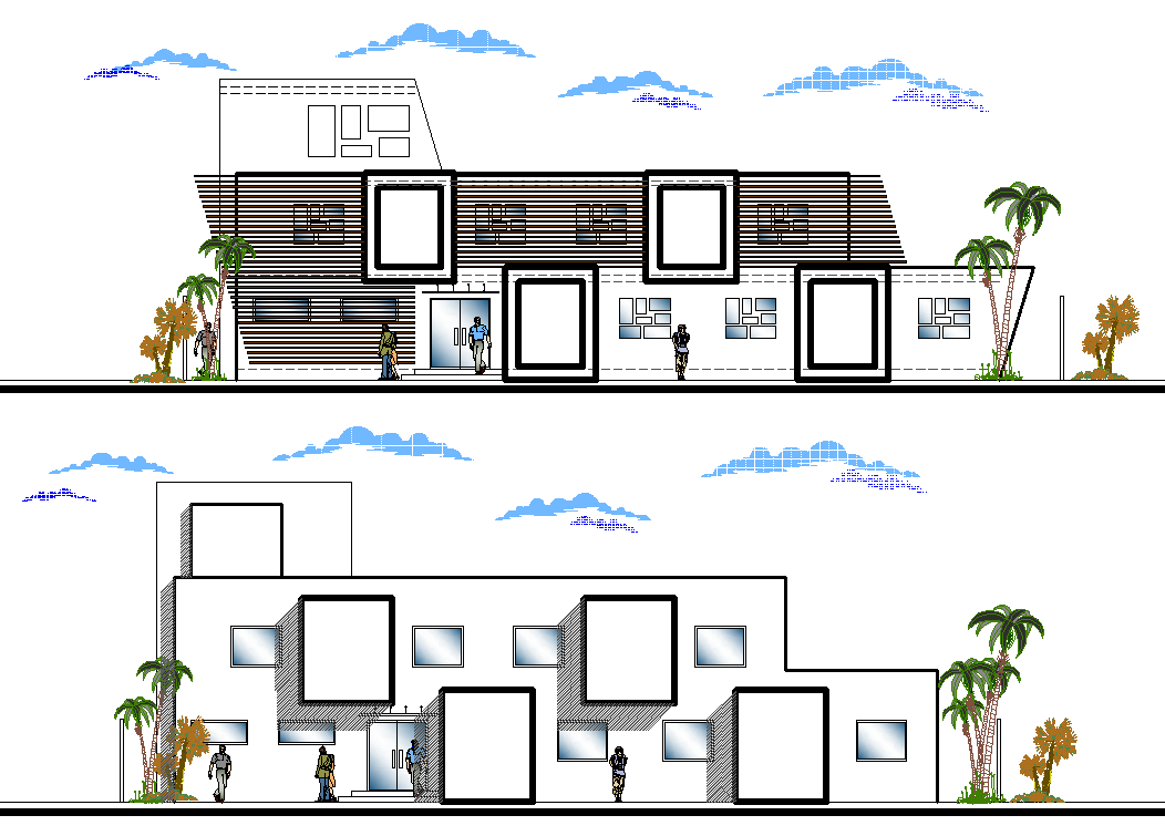 Modern Elevation Design of Building Project