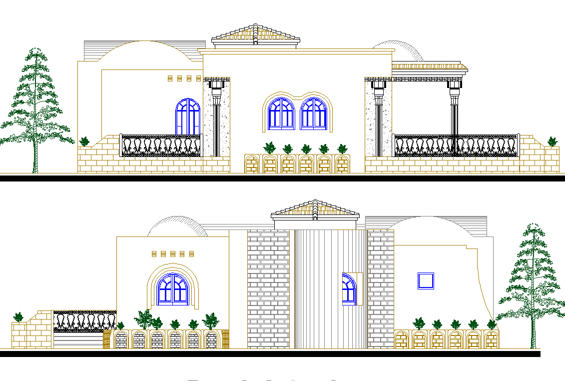 Modern Elevation design of Residence 